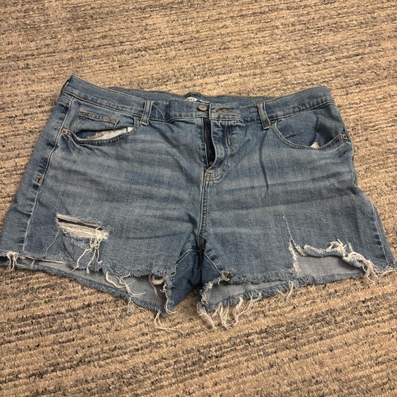 Old Navy Pants - Old Navy Blue Distressed Jean Shorts